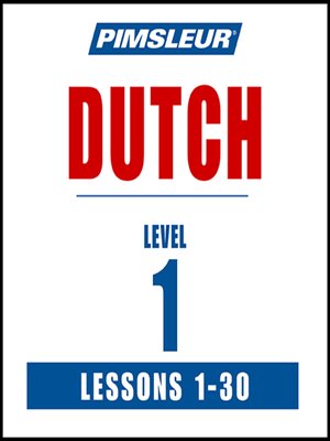 Pimsleur Dutch Level 1 - Audiobook
